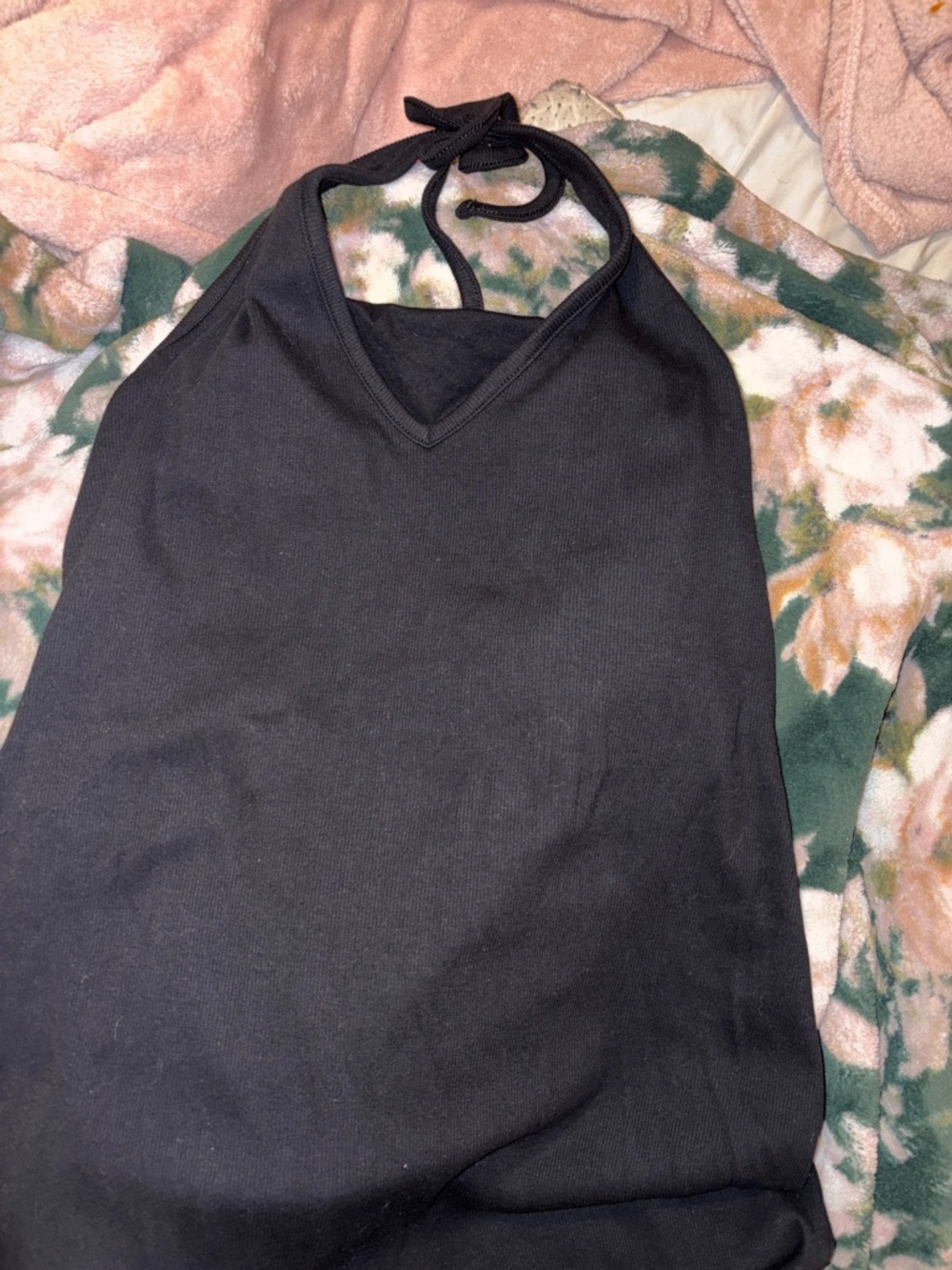 Black Halter V-Neck Women's dress